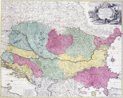 战争剧院地理地图，主要显示匈牙利王国，1771年 作者 德国学校