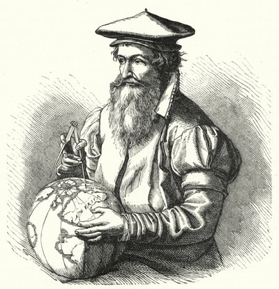 Gerardus Mercator，佛兰德地理学家和制图师（雕刻） 作者 德国学校