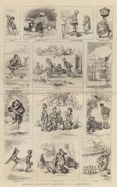 German Character Sketches (engraving) 作者 德国学校