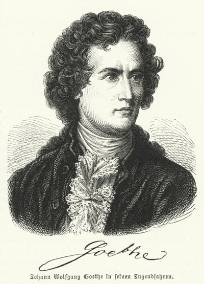 德国作家约翰·沃尔夫冈·歌德（1749-1832）年轻时 作者 德国学校