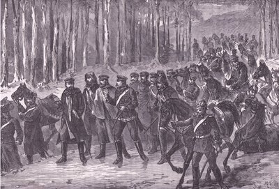 German cavalry en route for Paris, Cassells History of the War between France and Germany published by Cassell and Company Limited, c.1890 (litho) 作者 German School