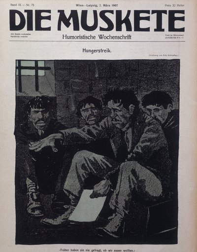 德国喜剧杂志《火枪手》于 1907 年出版。 作者 德国学校
