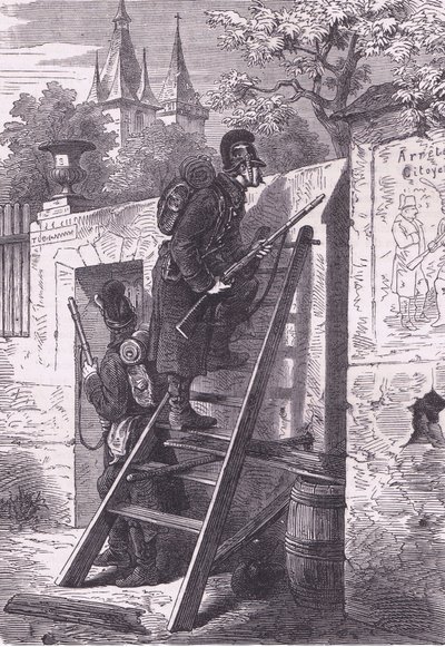 德国探险队，Cassells 法德战争史，Cassell and Company Limited 出版，约 1890 年（石版） 作者 德国学校