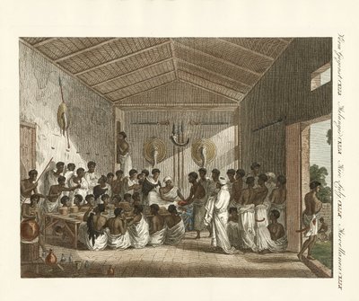 阿比西尼亚虎之拉斯的大型座谈会（彩色版画） 作者 German School