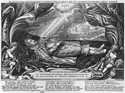 Gustavus Adolphus II（1594-1632）瑞典国王，临终前，1633年 作者 德国学校