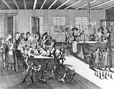 1726年，来自Kirchner的犹太仪式的Georg Puschner的Hannukah 作者 德国学校