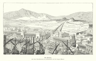 Harbour of Piraeus, Ancient Greece (engraving) 作者 德国学校