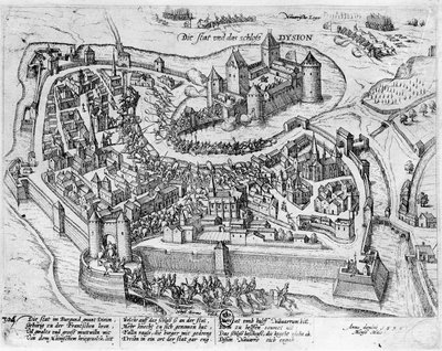 亨利四世（1553-1610）在1595年6月5日在西班牙Fontaine-Francaise胜利后进入第戎 作者 德国学校