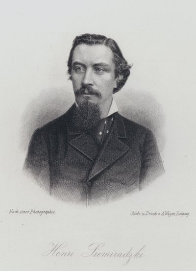 Henryk Siemiradzki，波兰艺术家（雕刻）。 作者 德国学校