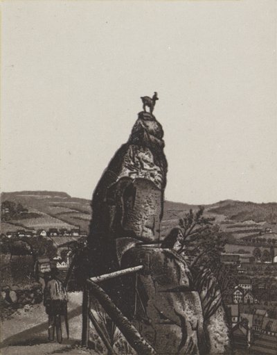 Hirschensprung (litho) 作者 德国学校