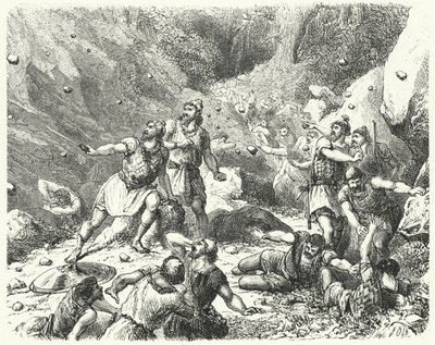 Hostile reception for the Phoenicians at Tarsus (engraving) 作者 German School
