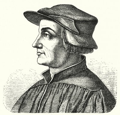Huldrych Zwingli，瑞士宗教改革的领军人物（版画） 作者 德国学校