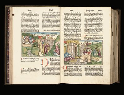 第9版德语圣经的照明副本，安东·科伯格，纽伦堡，1483年 作者 德国学校