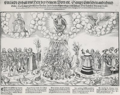 马丁·路德（Martin Luther）赞美诗的插图，寻求上帝的帮助，以对抗教皇的致命工作 作者 德国学校