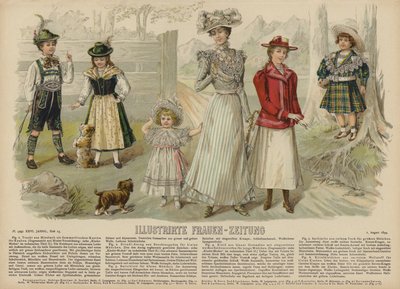 为Illustrirte Frauen-Zeitung（彩色平版印刷）绘制插图 作者 德国学校