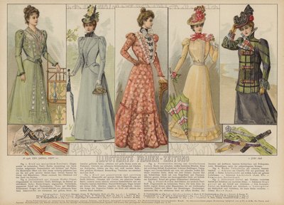 Illustration for Illustrirte Frauen-Zeitung (colour litho) 作者 德国学校
