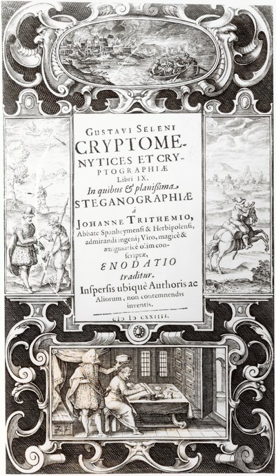 来自Gustavus Selenus（Augustus，Duke of Brunswick）的Cryptomenysis和密码学第9册的插图，1624年 作者 德国学校