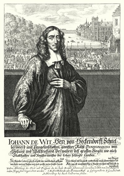 Johan de Witt，荷兰政治家（版画） 作者 德国学校
