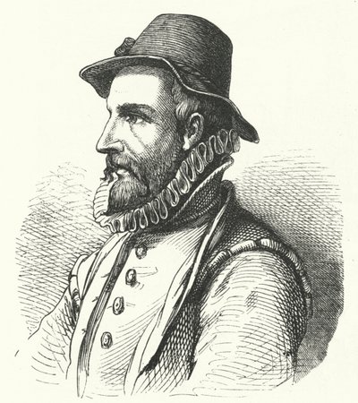 Johann Fischart，德国作家和讽刺作家（版画） 作者 德国学校