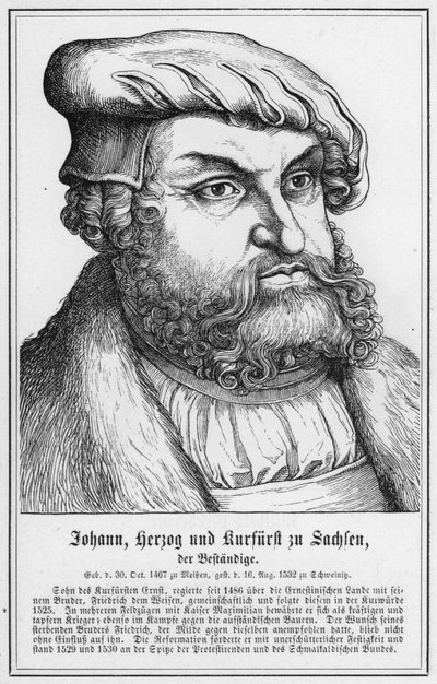Johann, Herzog und Kurfurst zu Sachsen, der Bestandige (engraving) 作者 德国学校