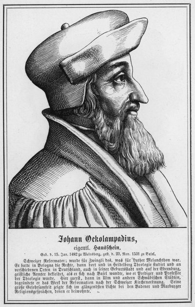 Johann Oekolampadius（雕刻） 作者 德国学校