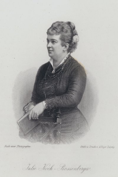 Julie Koch-Bossenberger，德国歌剧歌手和女演员（版画） 作者 德国学校