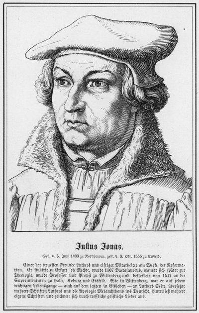 贾斯图斯·乔纳斯 (Justus Jonas) (雕刻) 作者 德国学校