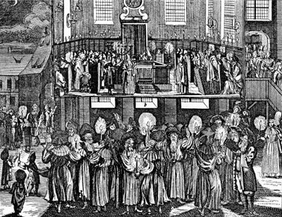 来自Kirchner的犹太仪式的Georg Puschner的Kiddush Levana，1726年 作者 德国学校