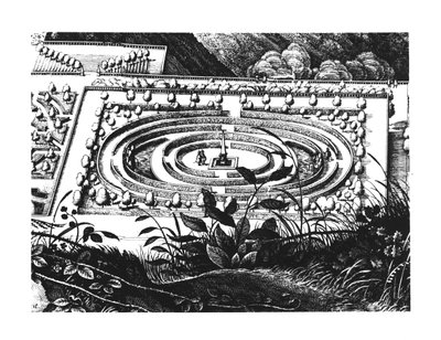 在海德堡，Hortus Palatinus的迷宫 作者 德国学校