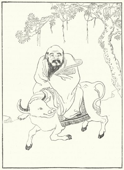 中国古代哲学家老子骑着水牛（版画） 作者 德国学校