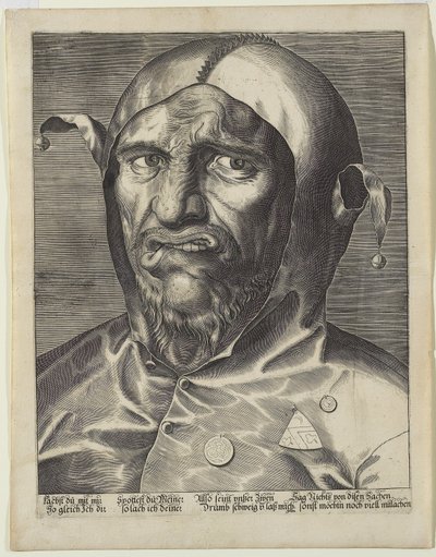 一个小丑的大头，c.1600 作者 德国学校