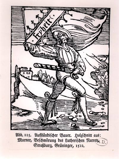 自由，农民起义的插图，1522年 作者 德国学校