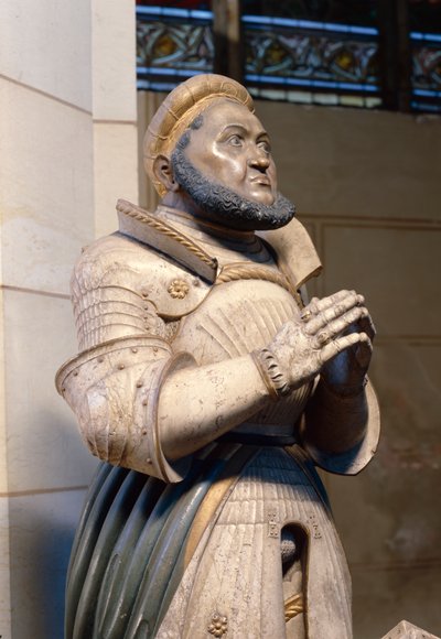 Lifesize Alabaster选帝侯Frederick the Wise的雕像，在城堡教堂，Wittenberg，c.1529-21（alabaster） 作者 德国学校
