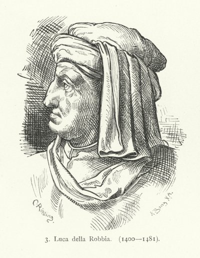 意大利文艺复兴时期雕塑家Luca della Robbia（雕刻）。 作者 德国学校