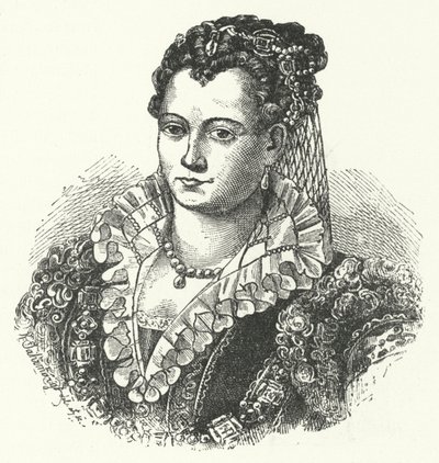 Lucrezia Borgia，费拉拉、摩德纳和雷焦的公爵夫人（版画） 作者 德国学校