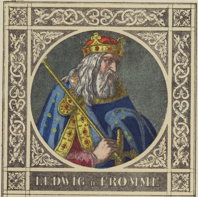 Ludwig D Fromme，814-840（彩色雕刻） 作者 德国学校