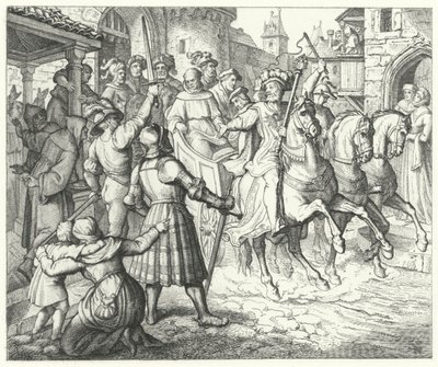 马丁路德斯于1521年在沃尔姆斯接待 作者 德国学校