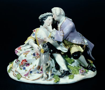 恋人会议，可能由Johann Joachim Kandler（1706-75）c.1735（瓷器） 作者 German School