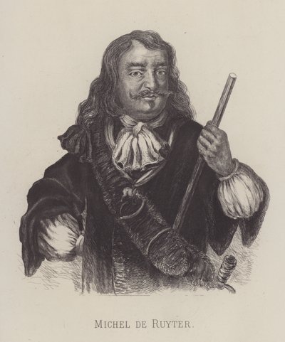 Michiel de Ruyter，荷兰海军上将（石版画） 作者 德国学校