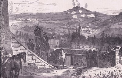 被围困期间的瓦莱里安山，卡塞尔公司出版的《法德战争史》，约1890年（平版）。 作者 德国学校