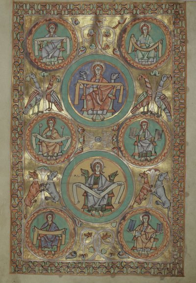 卡扎特女士。 1207 IV，fol.11v基督的生活，根据圣马太福音，来自普沃茨克大教堂的Evangeliarium，c.1075 作者 德国学校