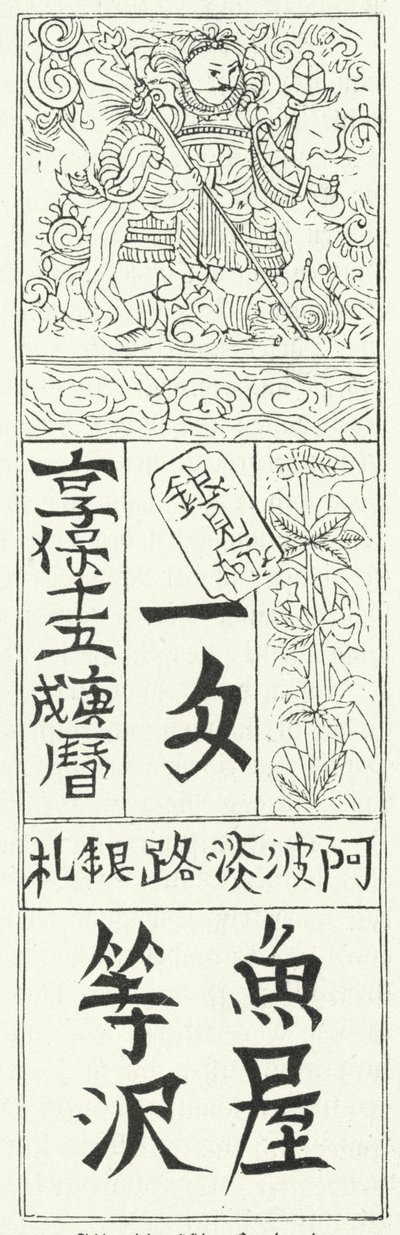 中国旧版纸币（雕刻 作者 德国学校
