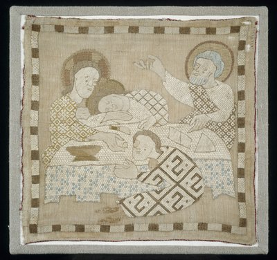 描绘最后晚餐的前羚羊的一部分，1300-10 作者 德国学校