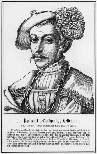 Philipp I, Landgraf zu Hessen (engraving) 作者 德国学校