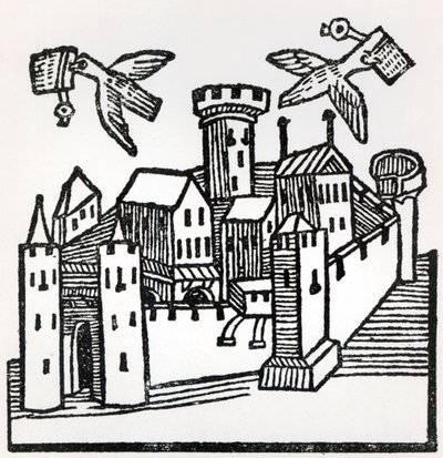 鸽子邮报，1488年 作者 德国学校