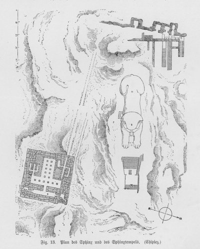 Plan of the Sphinx and the Sphinx Temple, Giza, Egypt (engraving) 作者 德国学校