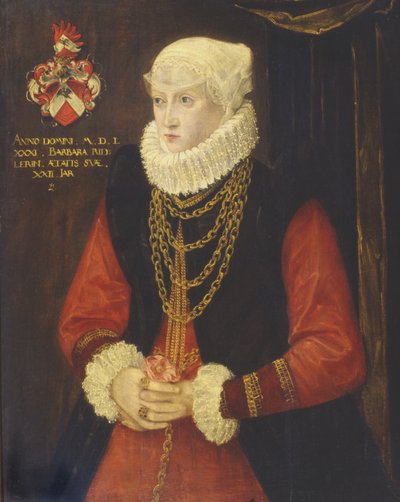 Barbara Ridler的肖像，1581年 作者 German School