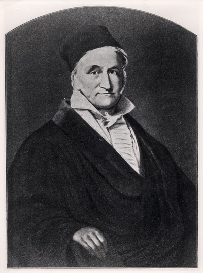 来自Handbuch der Vermessungskunde的Carl Friedrich Gauss（1777-1855）的肖像，由Metzler于1895年在斯图加特出版 作者 德国学校