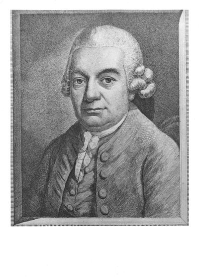 Carl Philipp Emanuel Bach的肖像（1714-88） 作者 德国学校