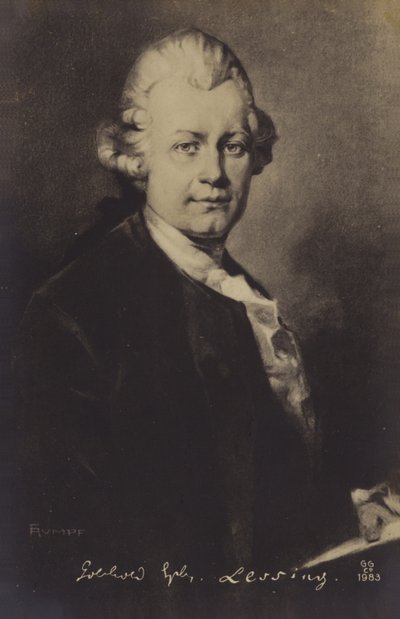 Gotthold Ephraim Lessing画象 作者 德国学校